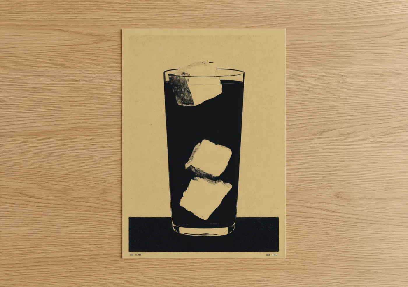 Iced Tea Minimalist Art Print Wall Art