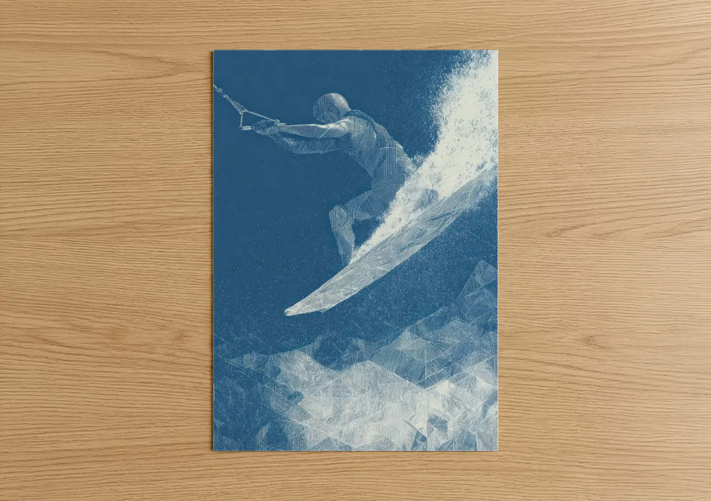 Aerial Wakeboarder Water Sports Action Wall Art