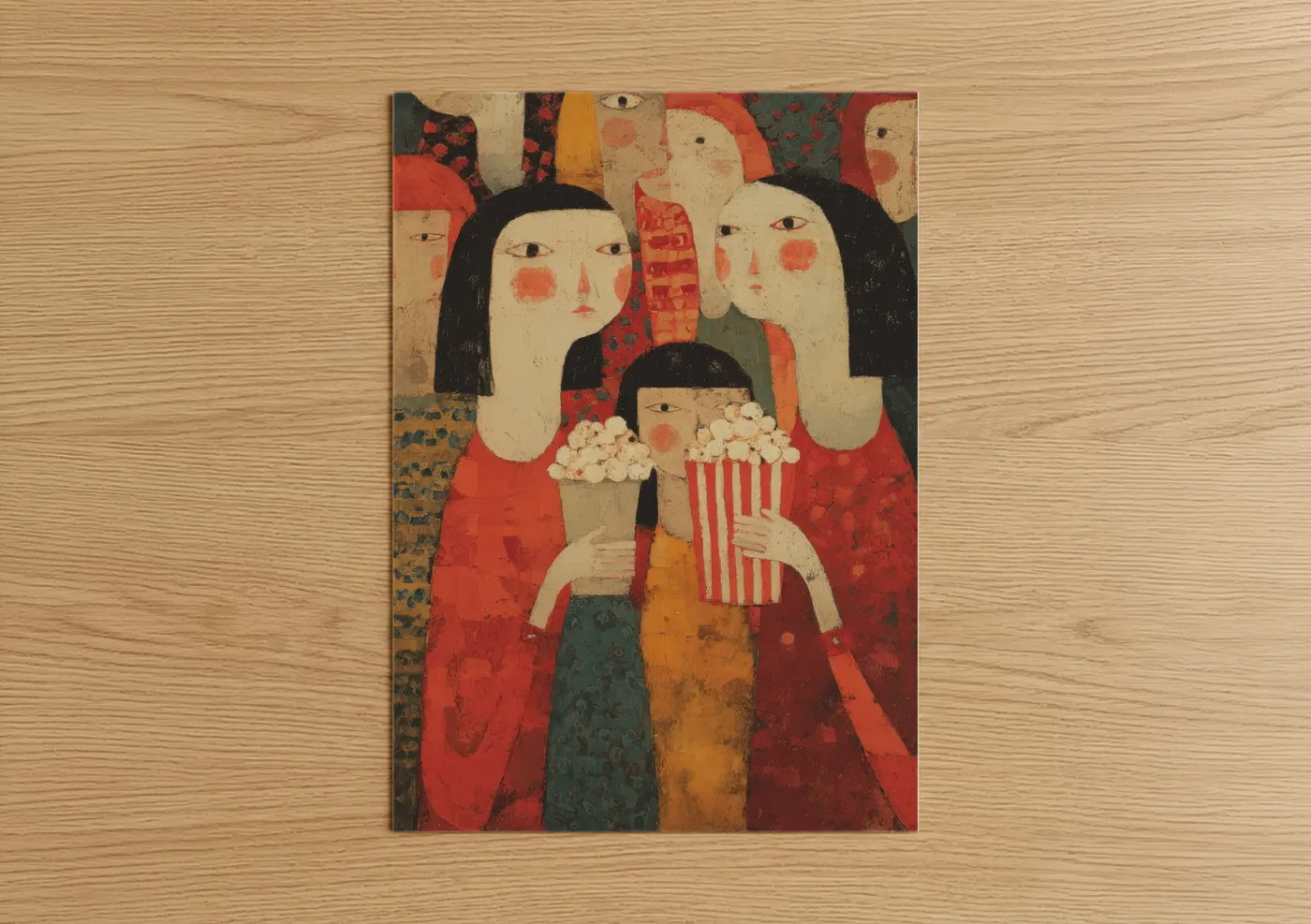Vintage Popcorn Illustration Wall Art
