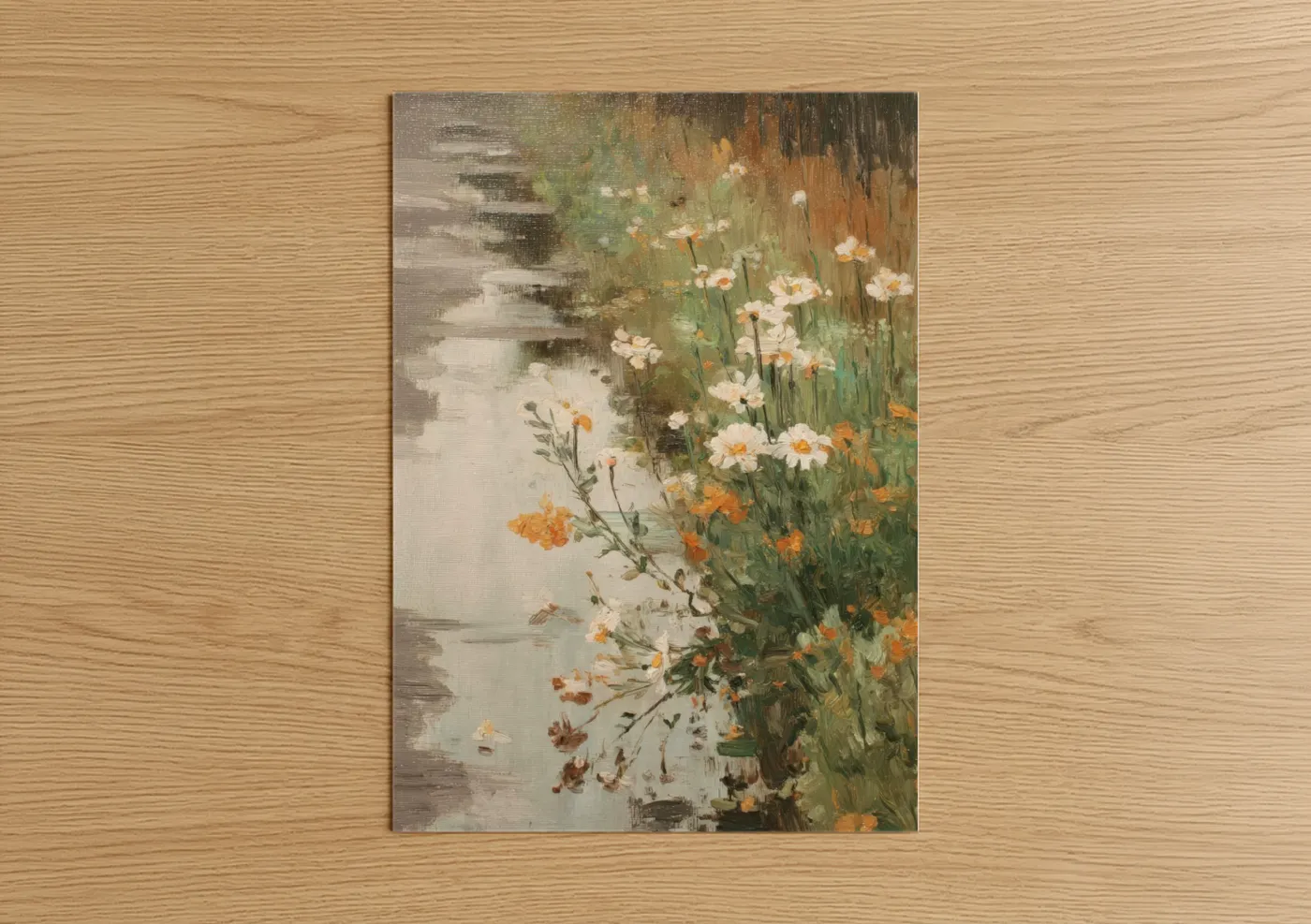 Rustic Daisy Meadow Watercolor Wall Art