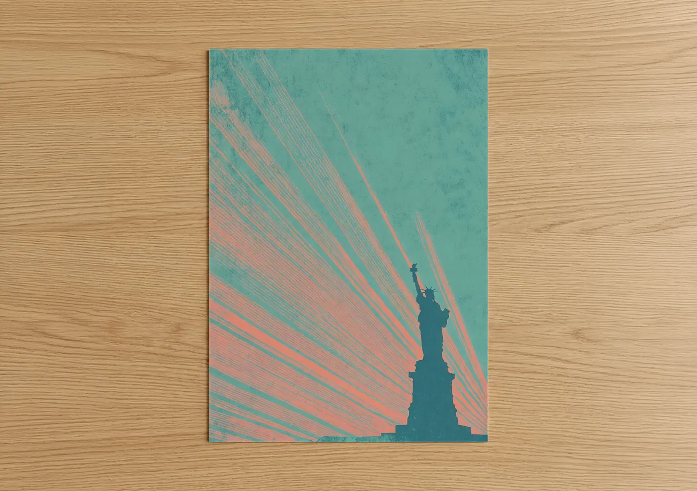 Statue of Liberty Modern Geometric Wall Art