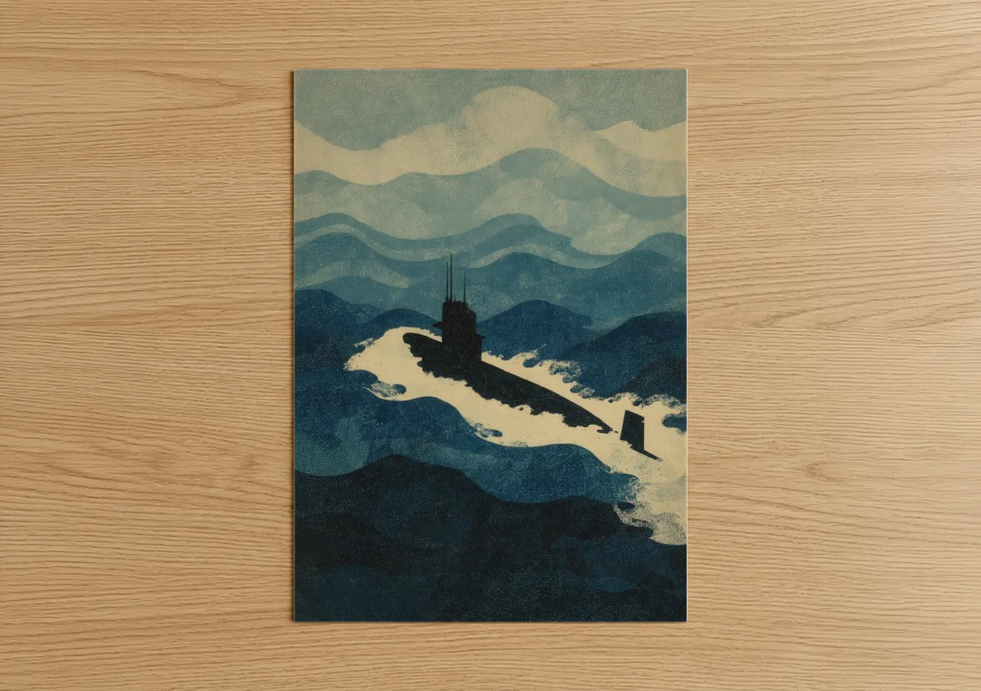 Deep Ocean Submarine Vintage Wall Art