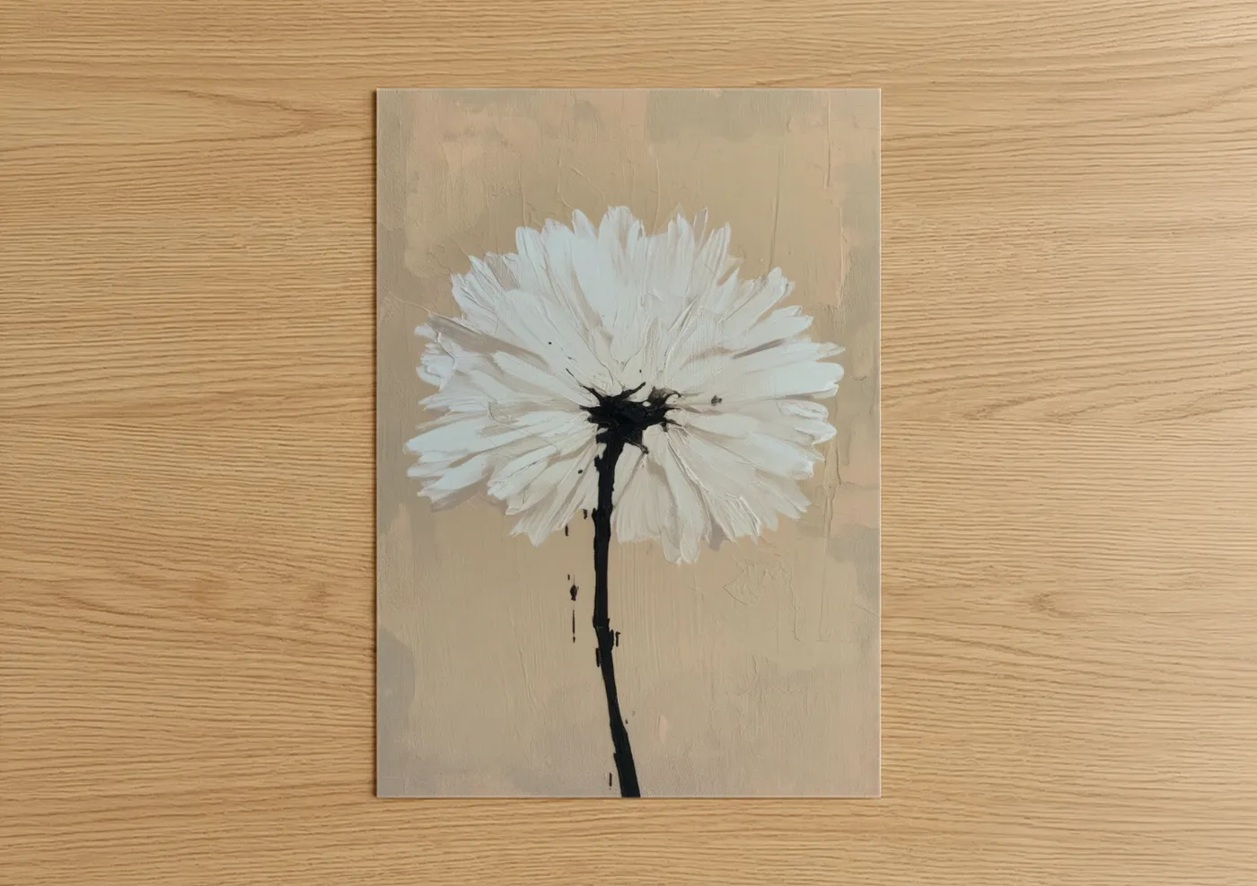 Minimal Daisy Abstract Flower Wall Art