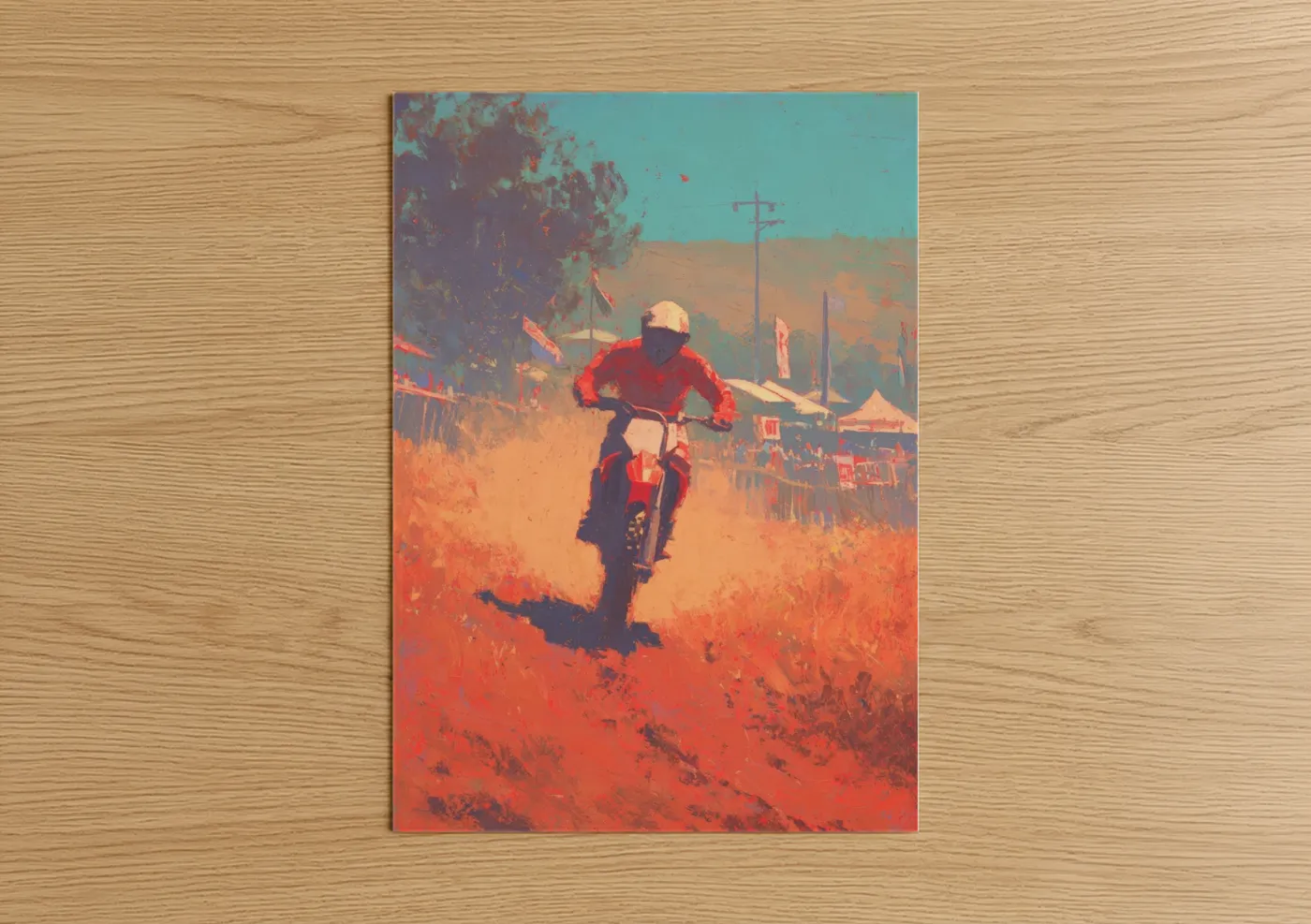 Desert Motocross Action Sports Art Wall Art