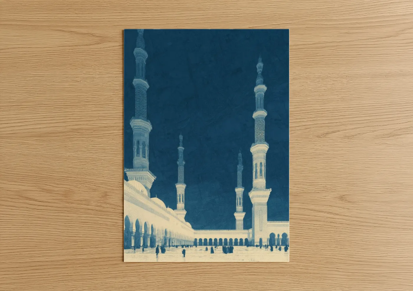 Masjid Al-Haram Islamic Architecture Night Wall Art