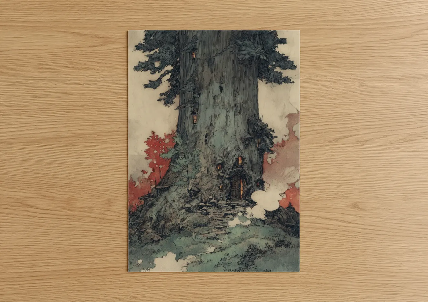 Enchanted Redwood Tree Fantasy Wall Art