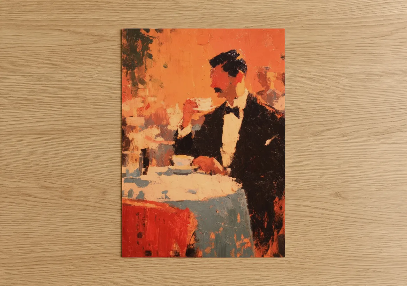 Elegant Man Formal Wear Abstract Wall Art