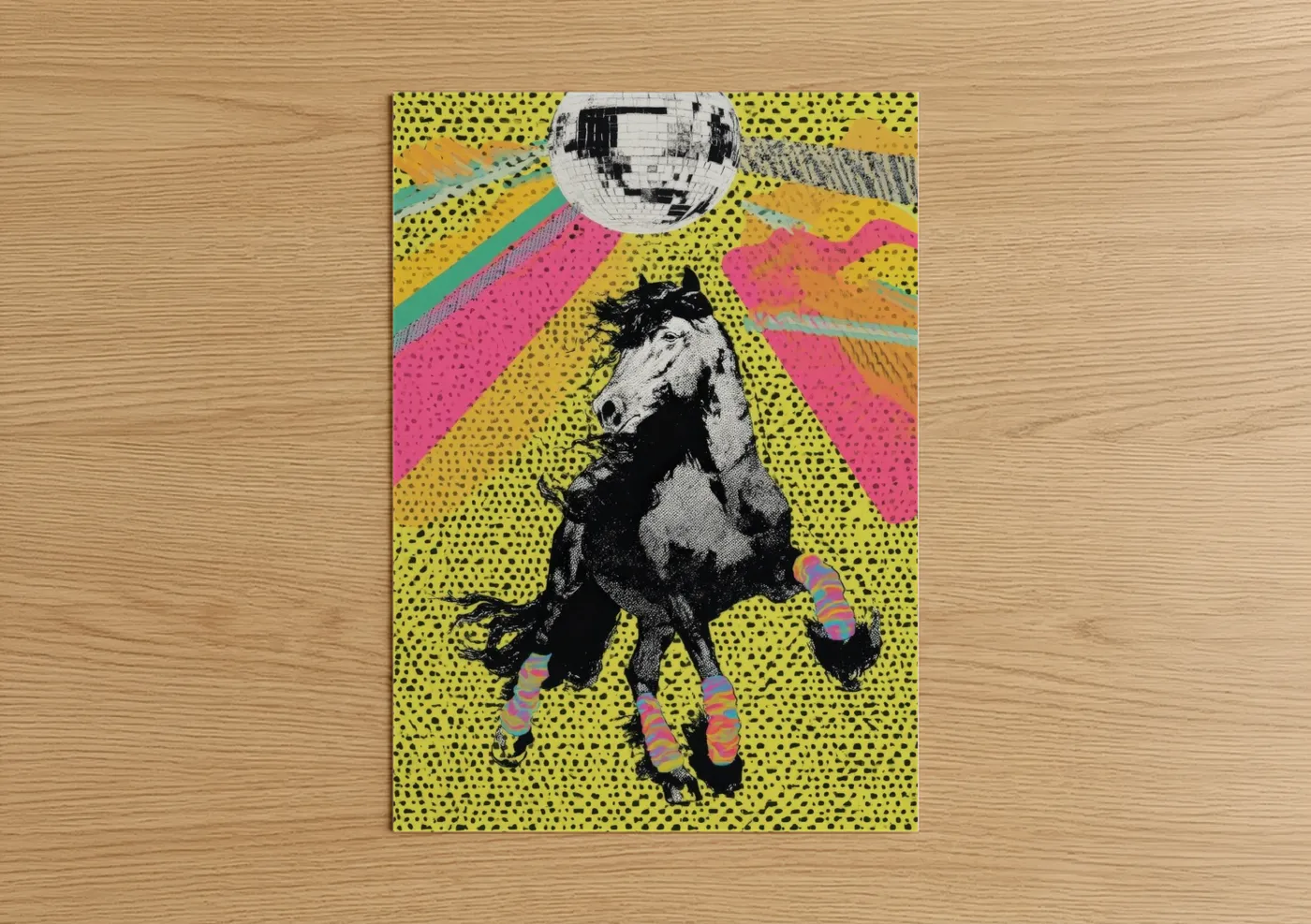 Disco Friesian Horse Pop Wall Art