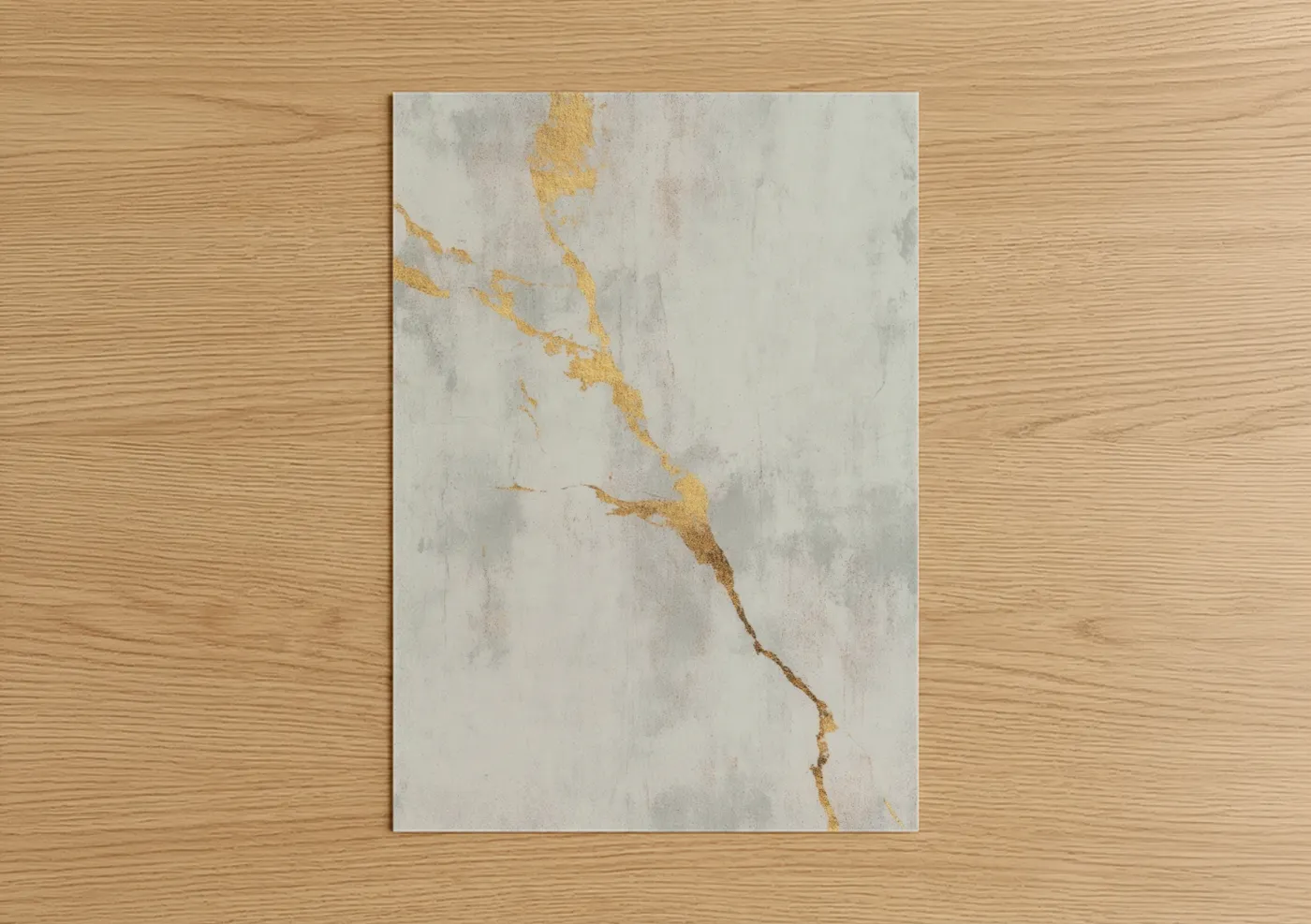 Golden Marble Abstract Minimalist Wall Art