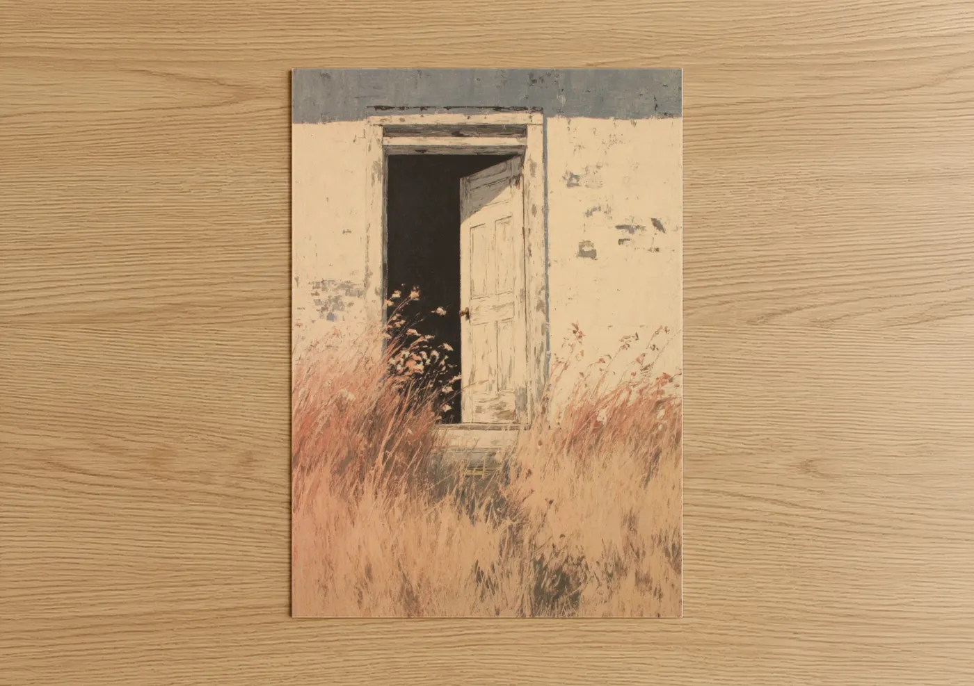 Weathered Door Rustic Architecture Wall Art