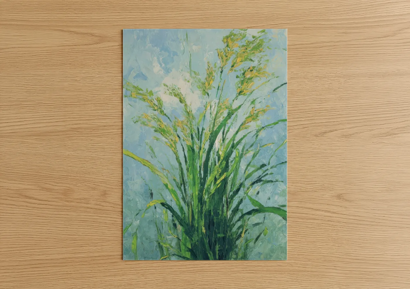 Golden Herb Breeze Impressionist Wall Art