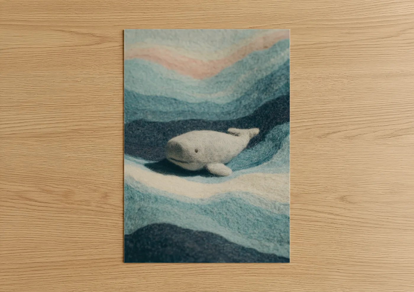 Gray Whale Arctic Waters Illustration Wall Art