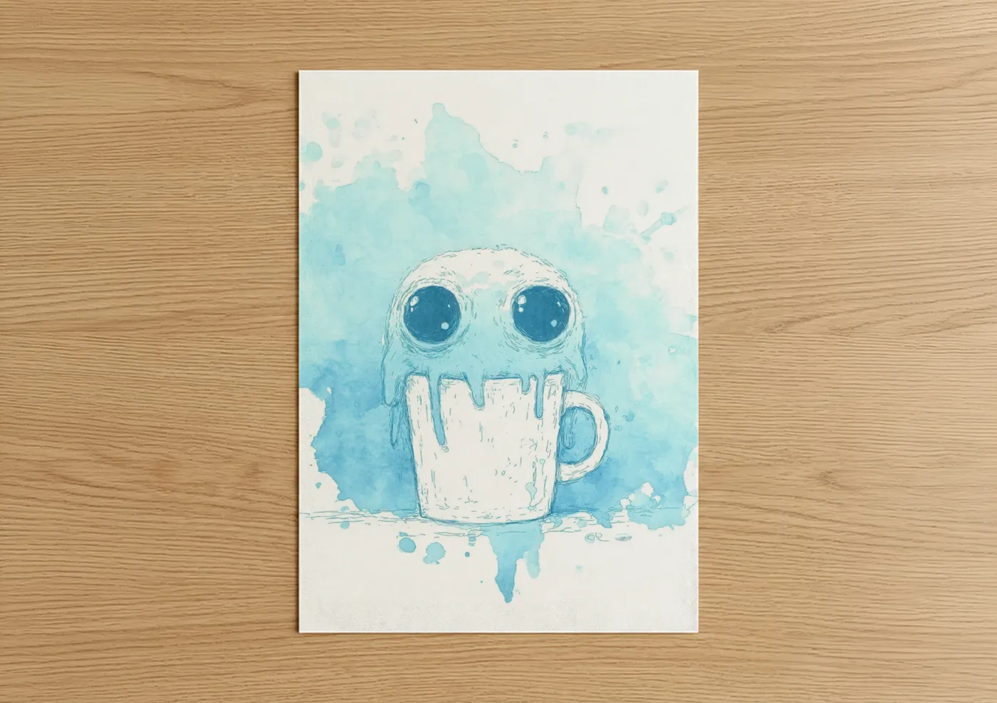 Whimsical Squid Watercolor Wall Art