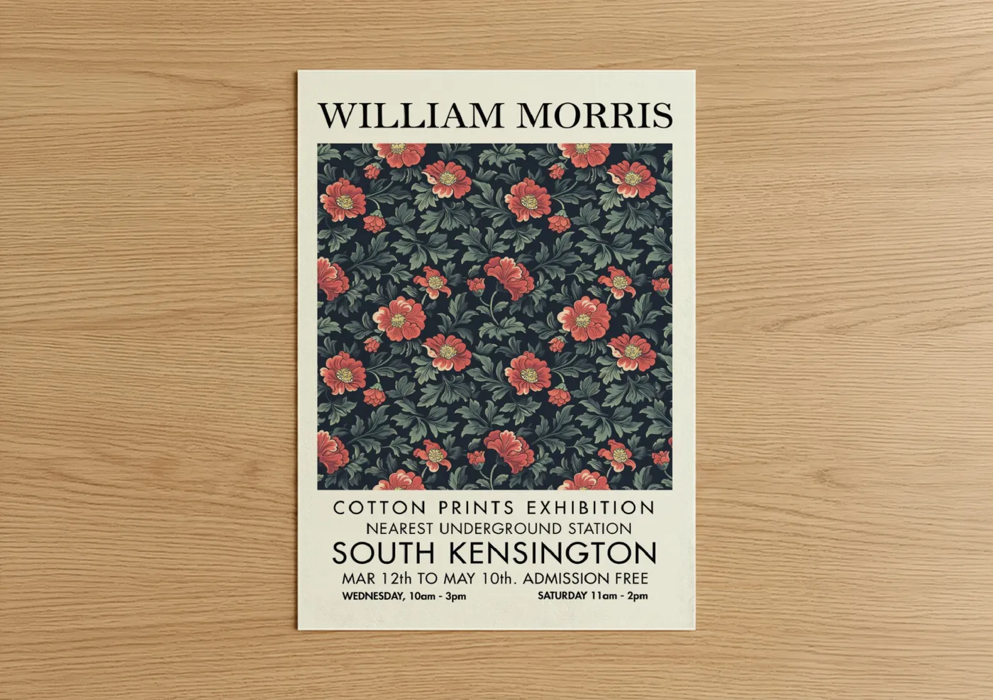 Coral Peony Floral Pattern Wall Art
