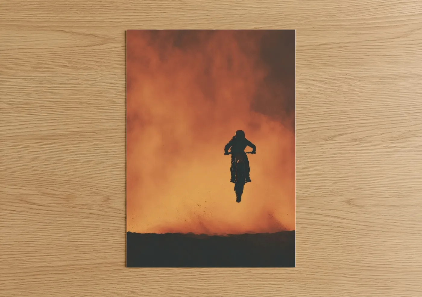 Motocross Desert Stunt Jump Photography Wall Art