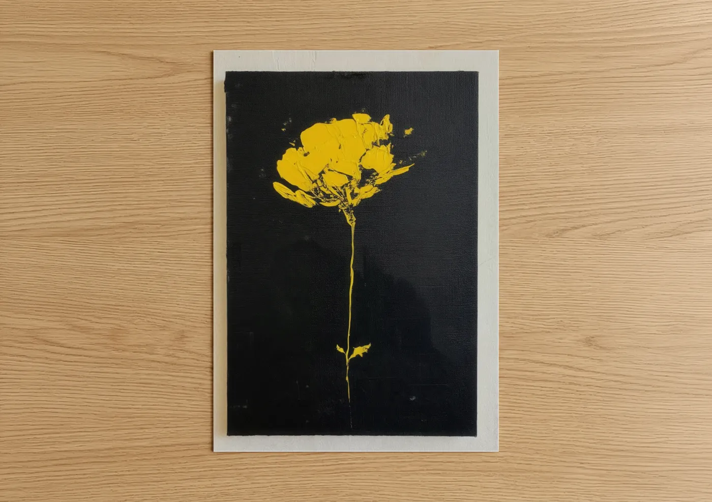 Golden Bloom Abstract Flower Wall Art