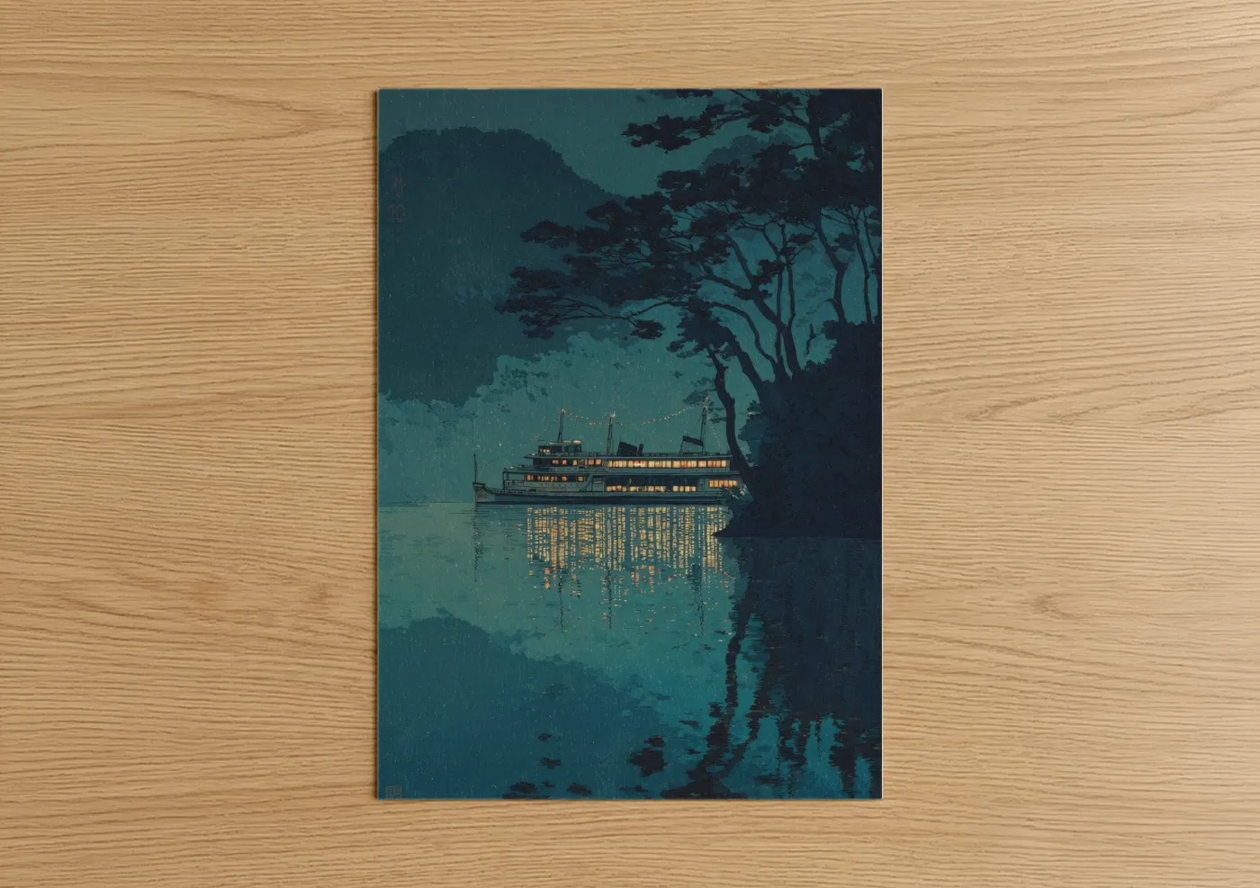 Luxury Cruise Ship Night Waters Wall Art