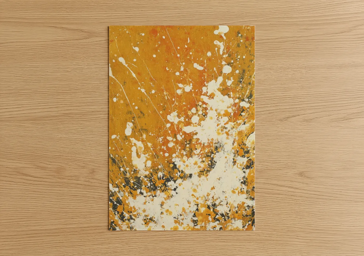 Golden Beer Splash Abstract Wall Art