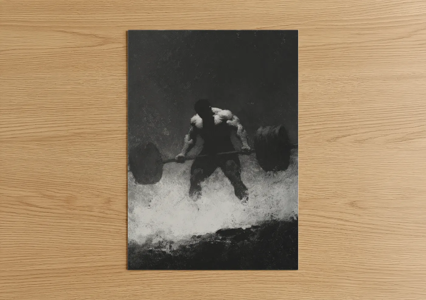 Monochrome Bodybuilder Fitness Wall Art