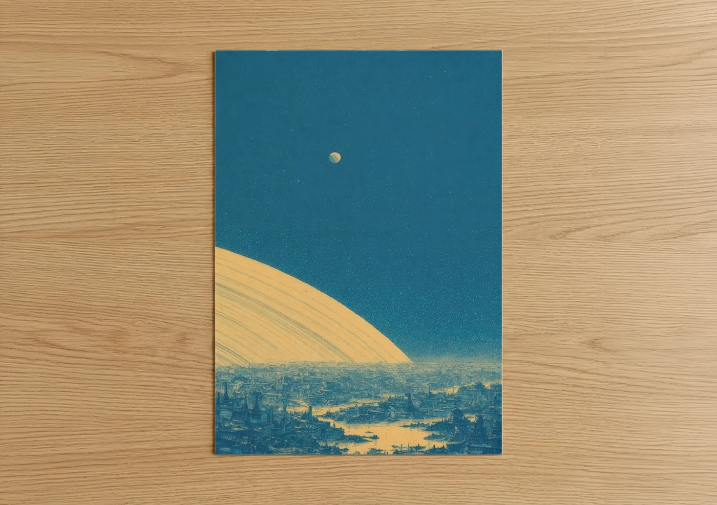 Celestial Dreamscape Surreal Moon Wall Art