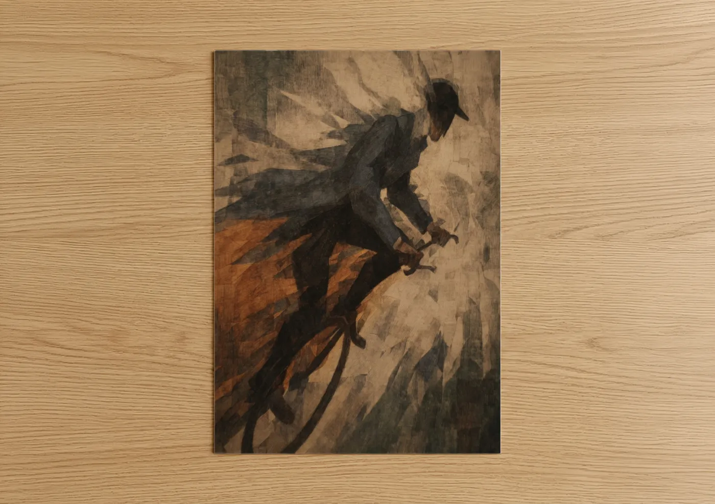 Silhouette Unicyclist Flying Sky Wall Art