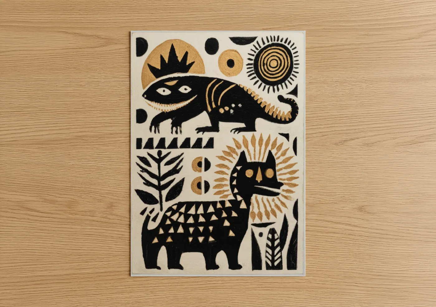 Mystical Creatures Abstract Traditional Wall Art