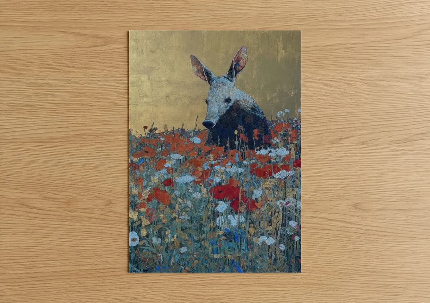 Aardvark in Wildflower Field Wall Art