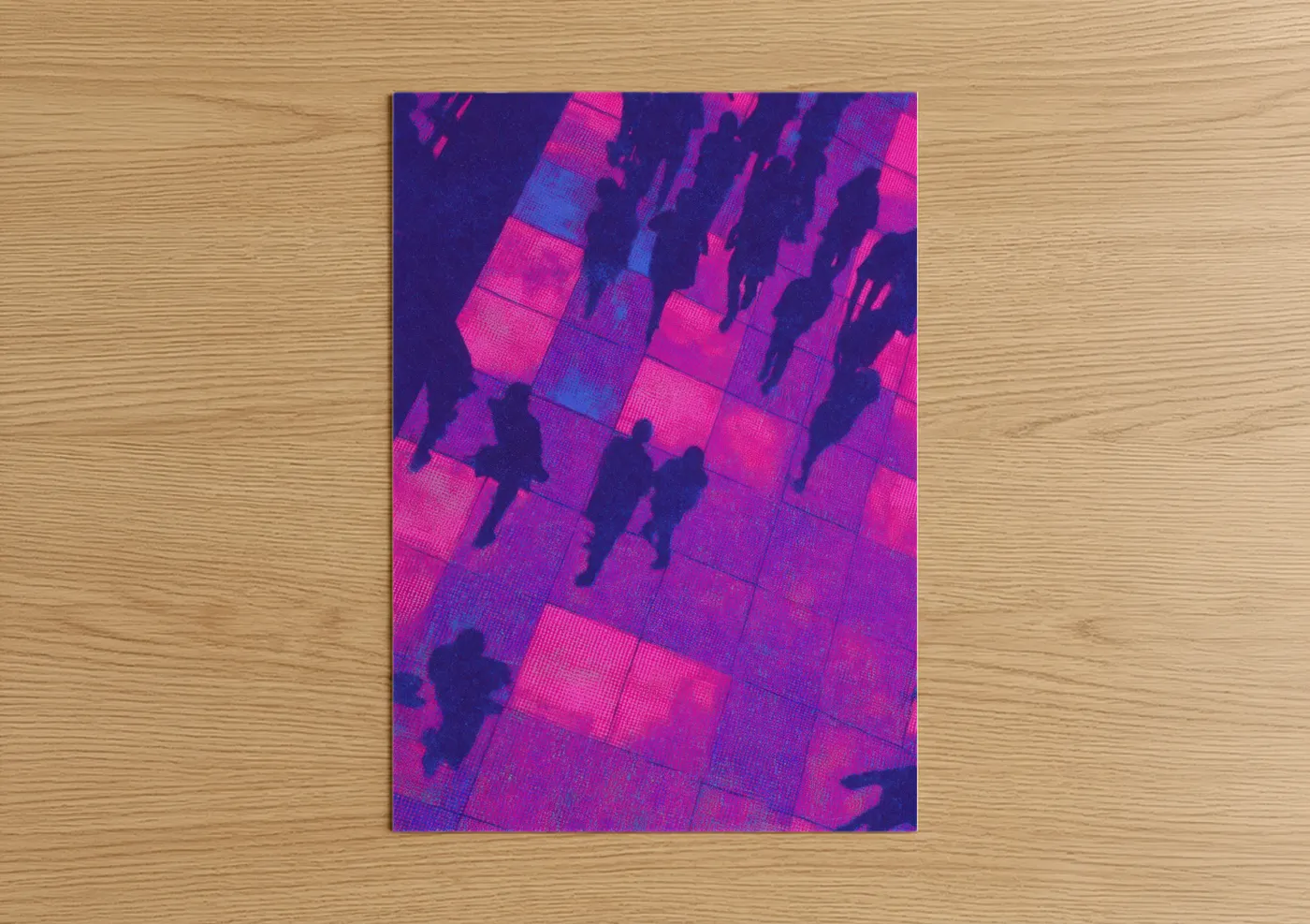 Neon Disco Crowd Dancing Vibrant Wall Art