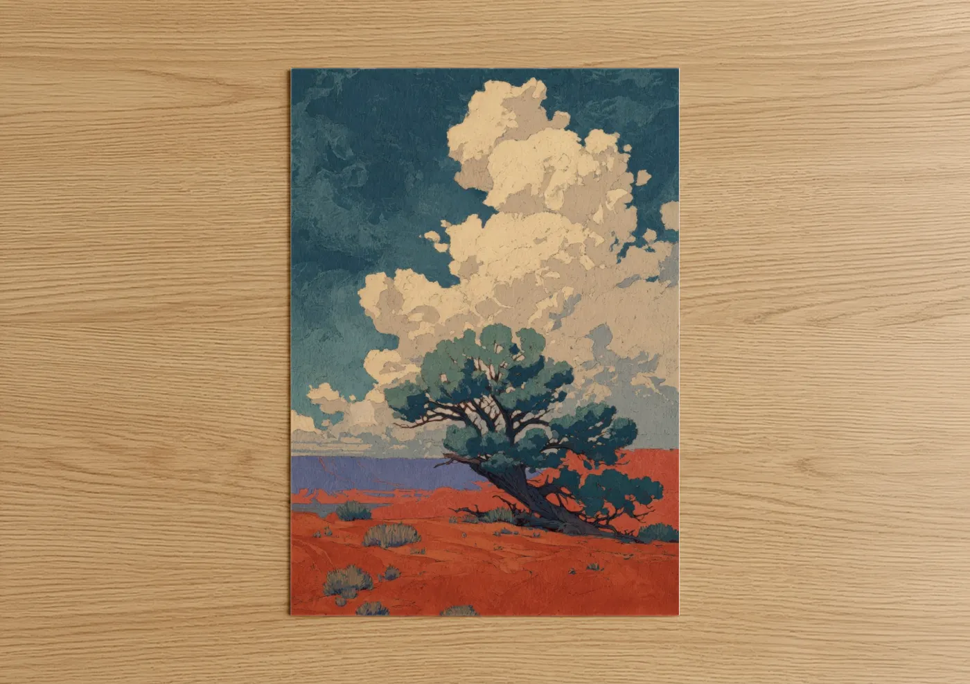 Desert Juniper Tree Landscape Wall Art