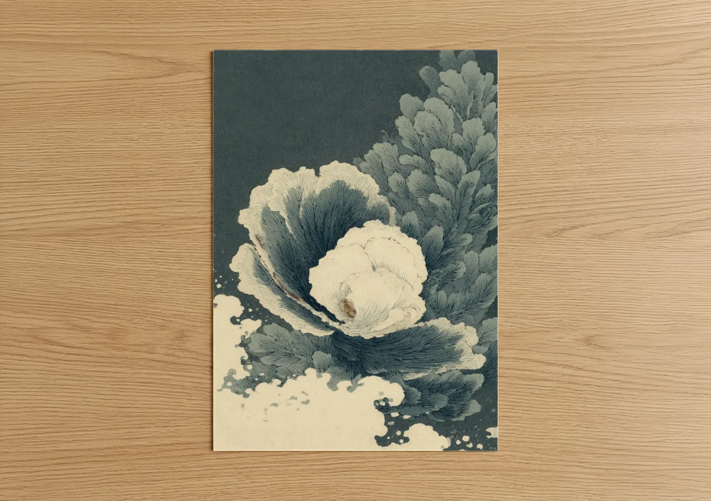 Pearl Oyster Shell Japanese Woodblock Wall Art