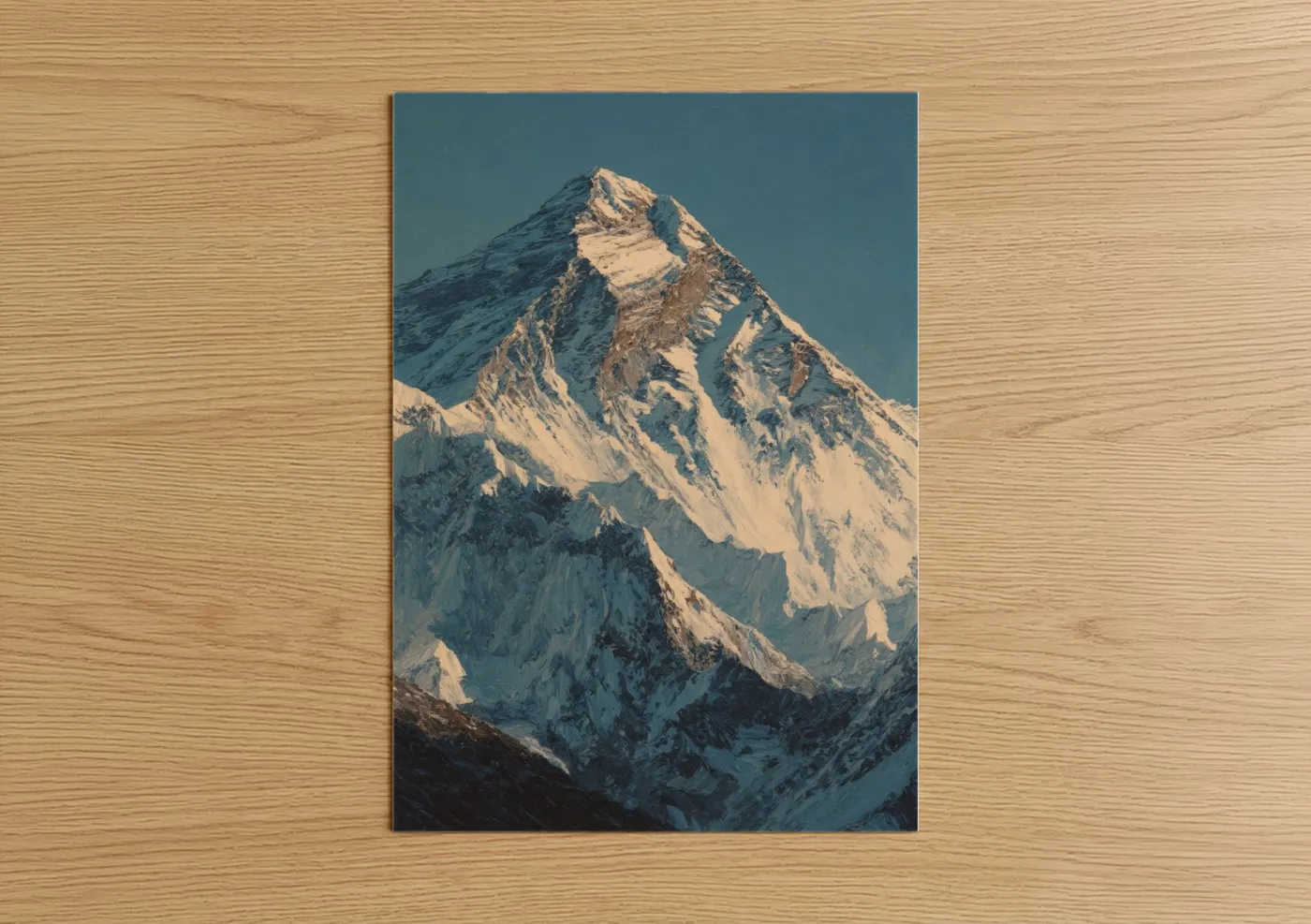Snow-Capped Mount Everest Golden Hour Wall Art