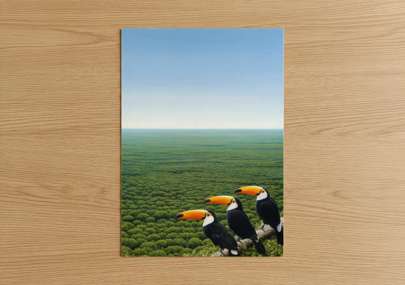 Tropical Toucans Overlooking Rainforest Wall Art
