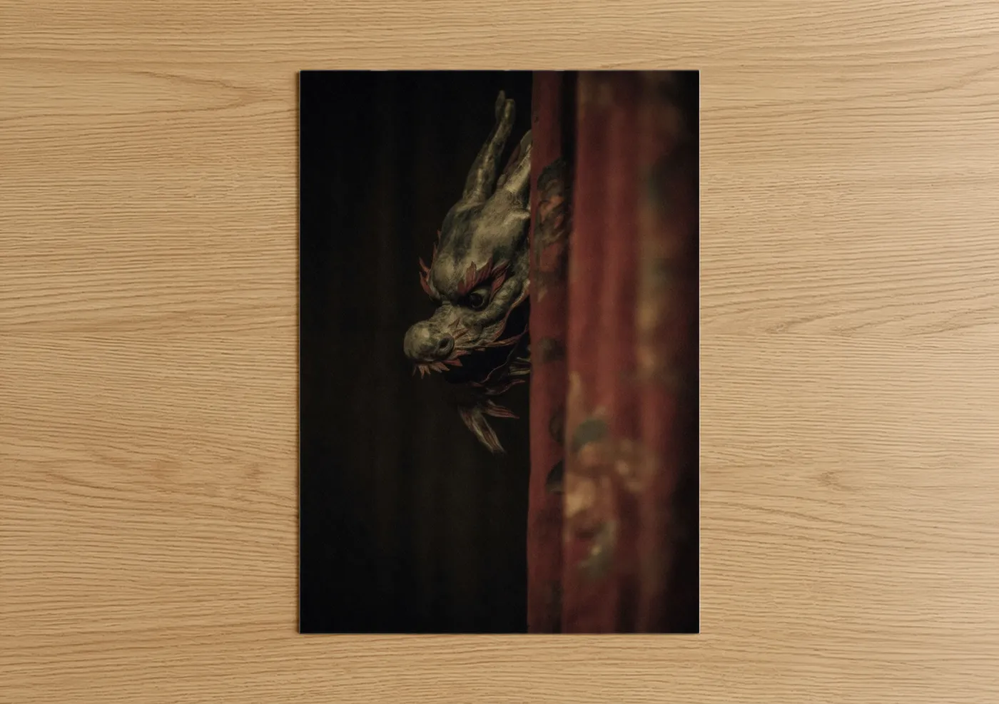 Shadowed Dragon Mystical Dark Art Wall Art
