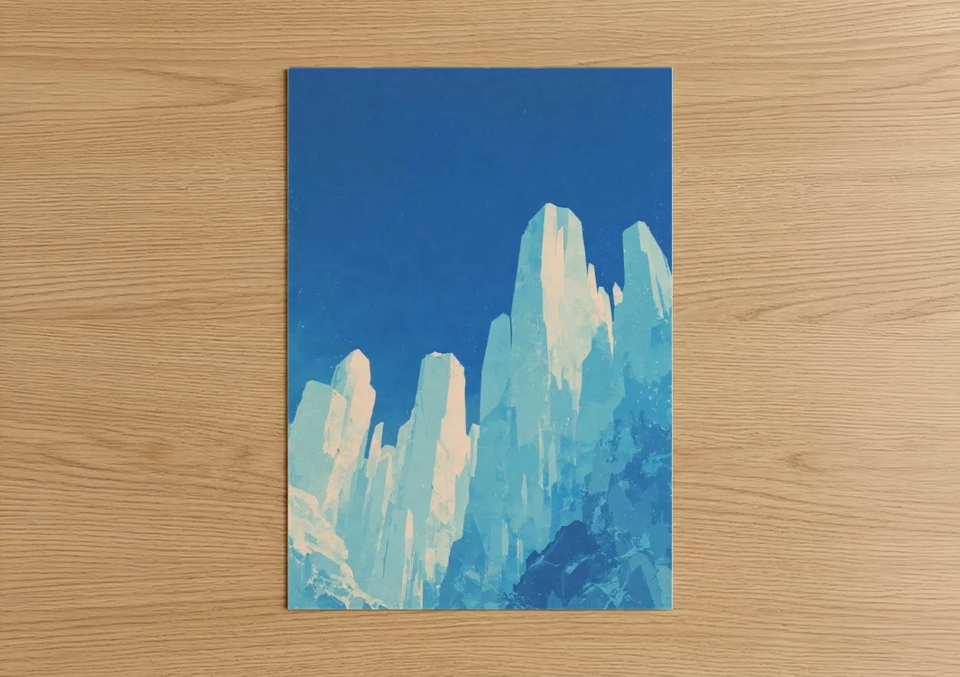 Frozen Glacier Spires Ice Climbing Adventure Wall Art