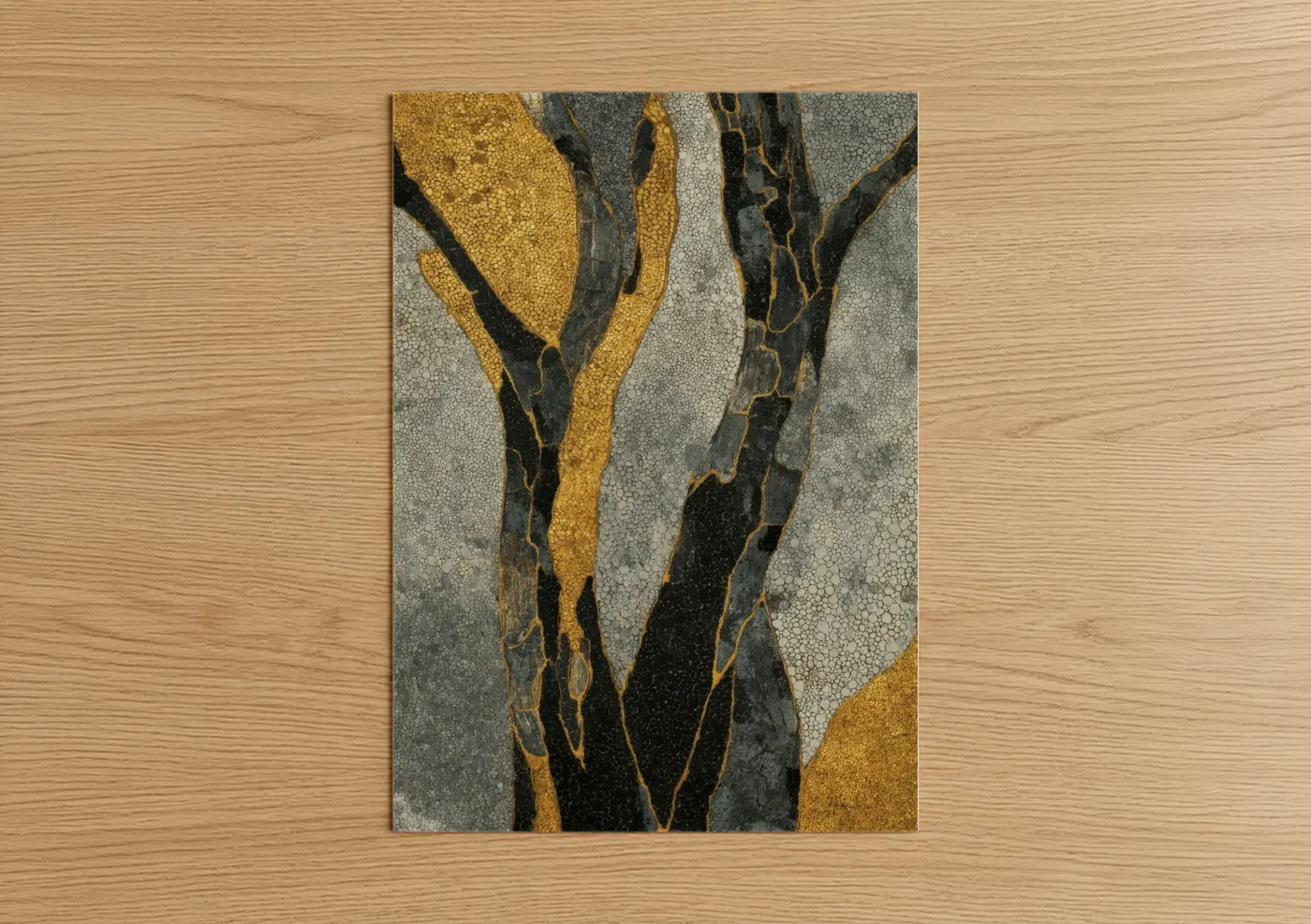 Golden Kauri Tree Abstract Wall Art