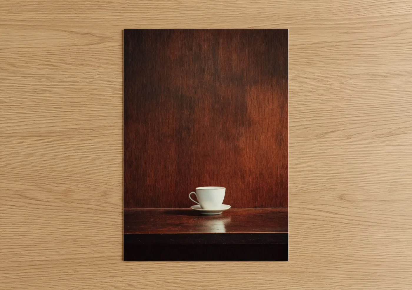 White Cup Coffee Minimalist Still Life Wall Art