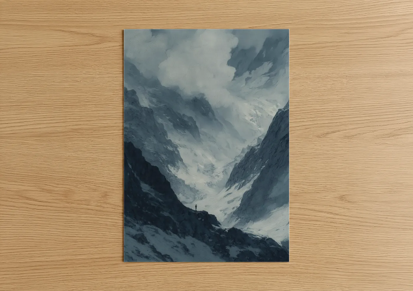 Snowy Alpine Glacier Mountain Landscape Wall Art