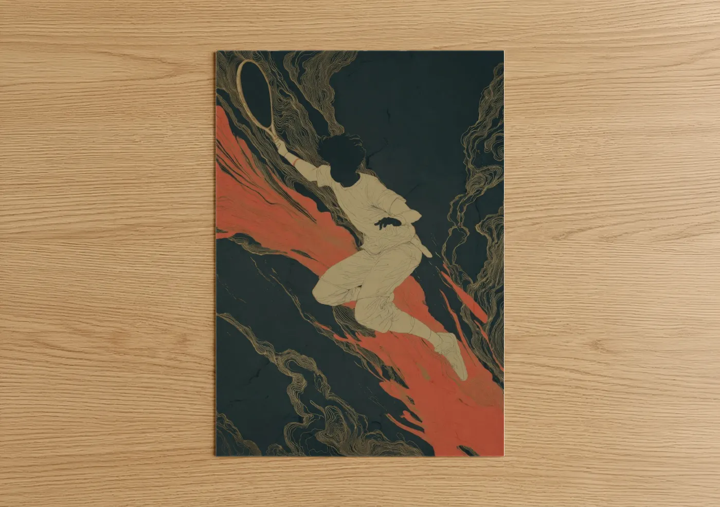 Ethereal Tennis Dancer Art Print Wall Art