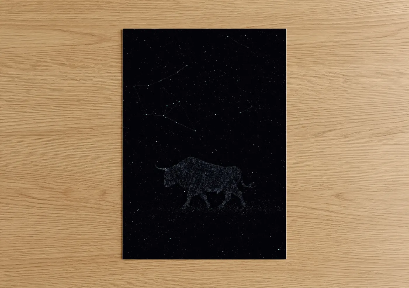 Celestial Taurus Zodiac Star Constellation Wall Art