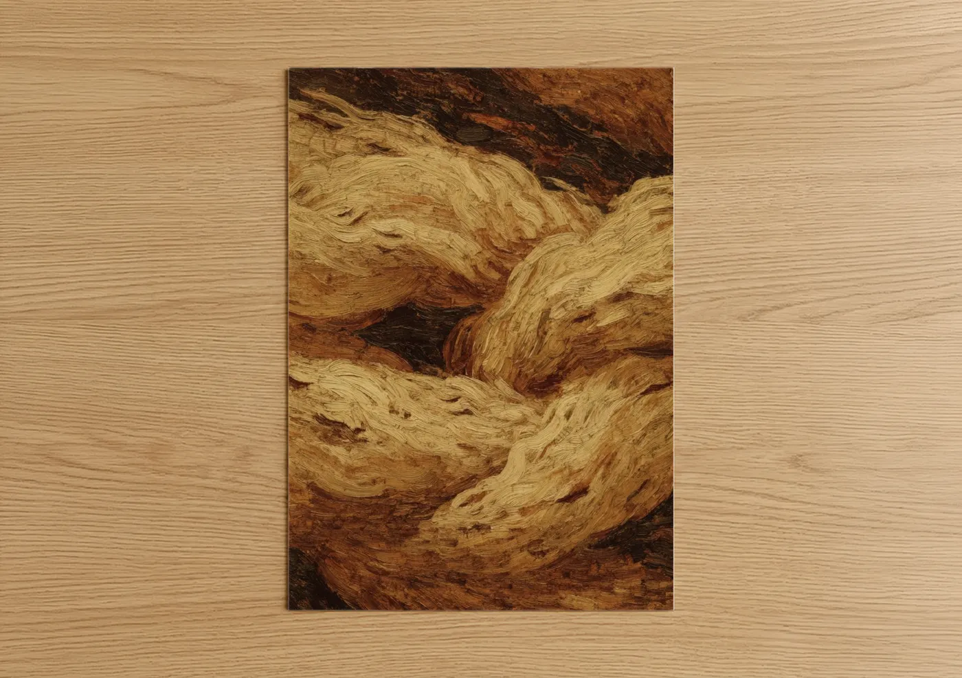 Weathered Rope Knots Natural Texture Wall Art