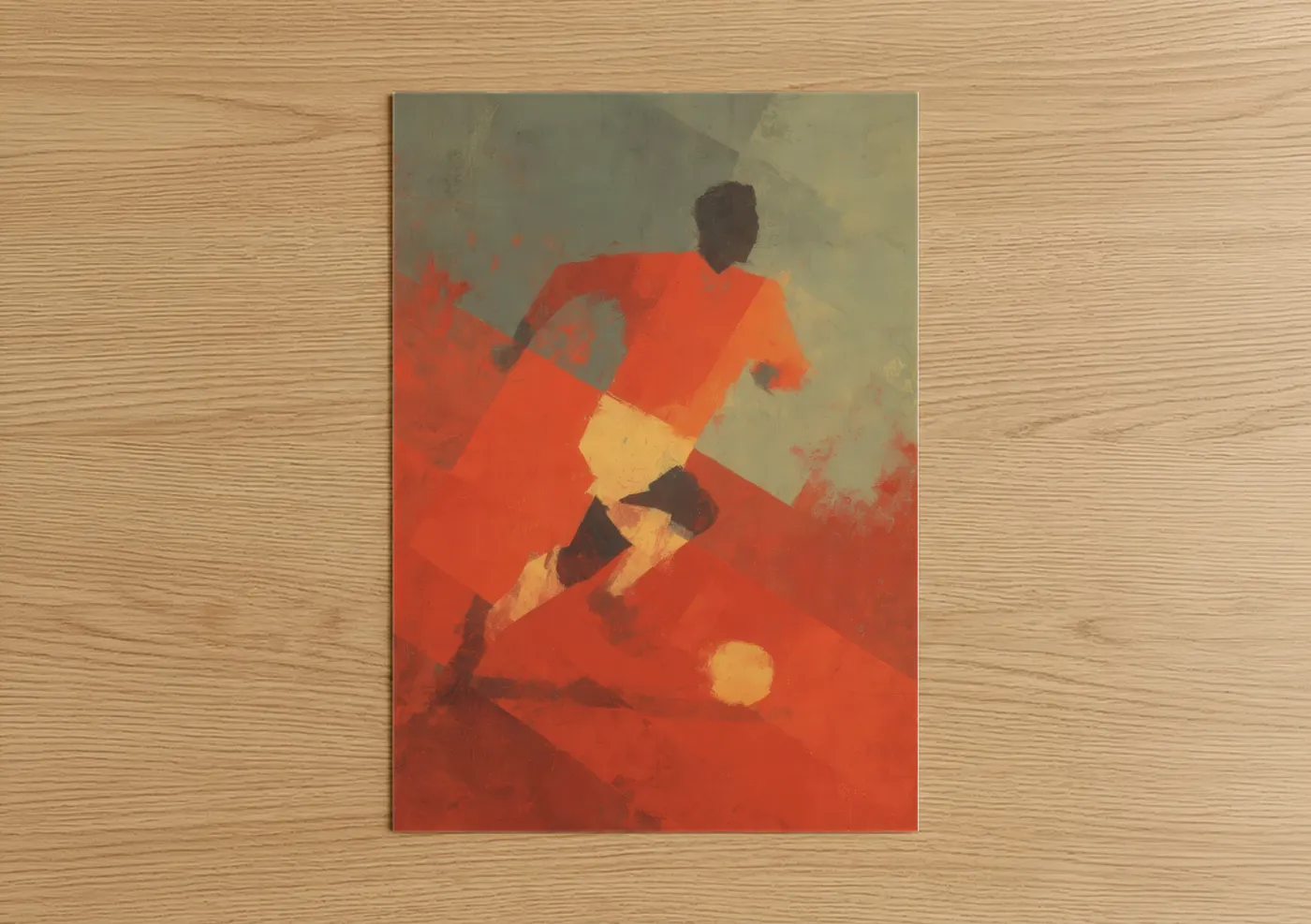 Dynamic Soccer Player Abstract Sports Wall Art