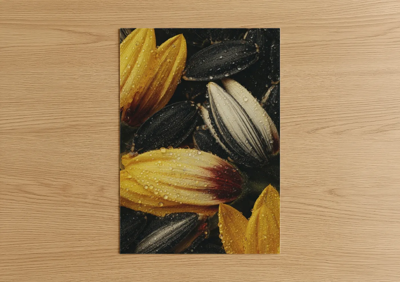 Dew-Kissed Sunflowers Dark Garden Wall Art