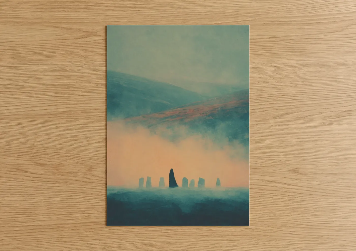 Misty Wiccan Stones Mystical Wall Art