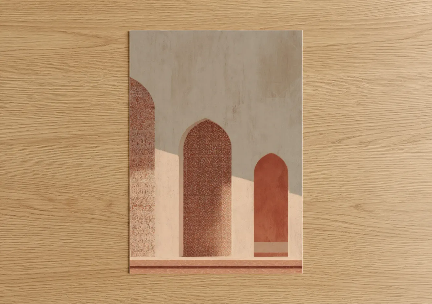 Islamic Architecture Archways Illustration Wall Art