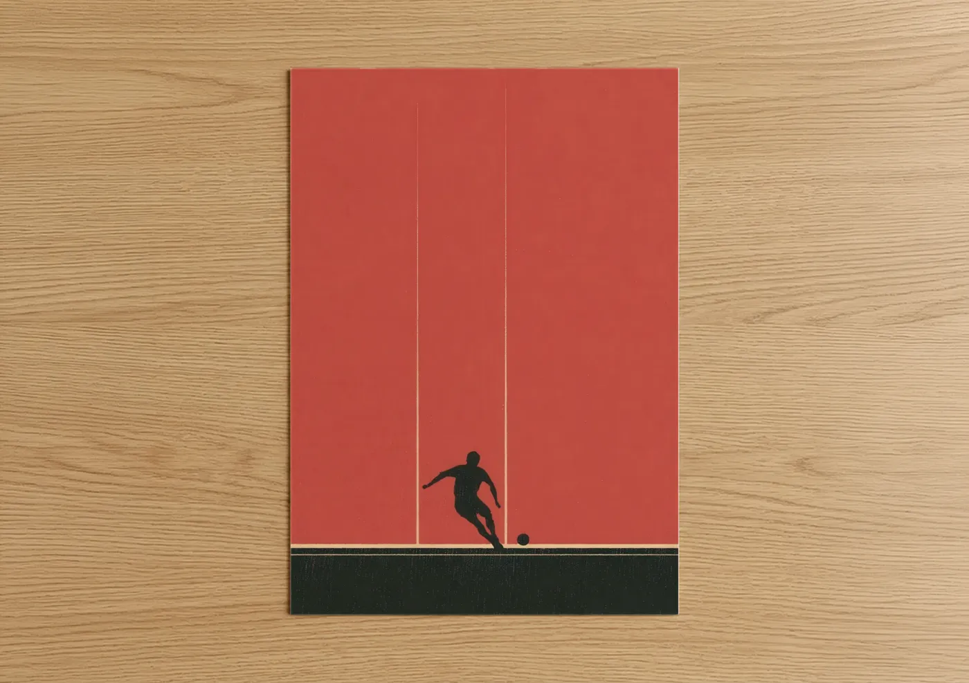 Dynamic Soccer Player Silhouette Wall Art