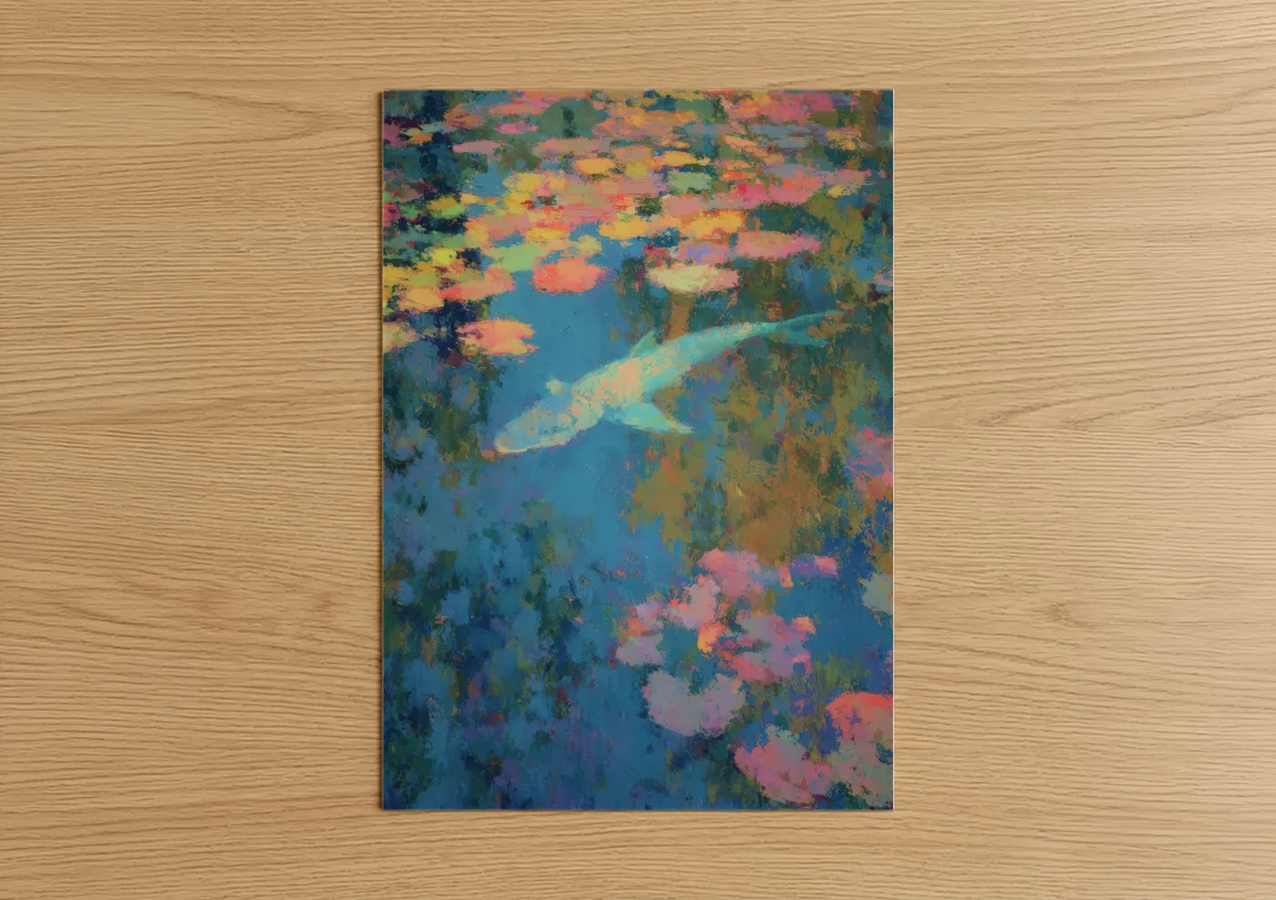 Blue Shark Impressionist Watercolor Wall Art