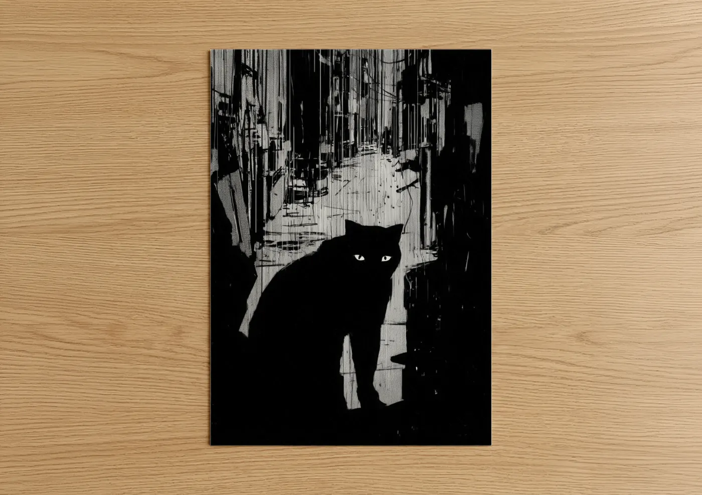 Black Panther Urban Alley Dark Wall Art