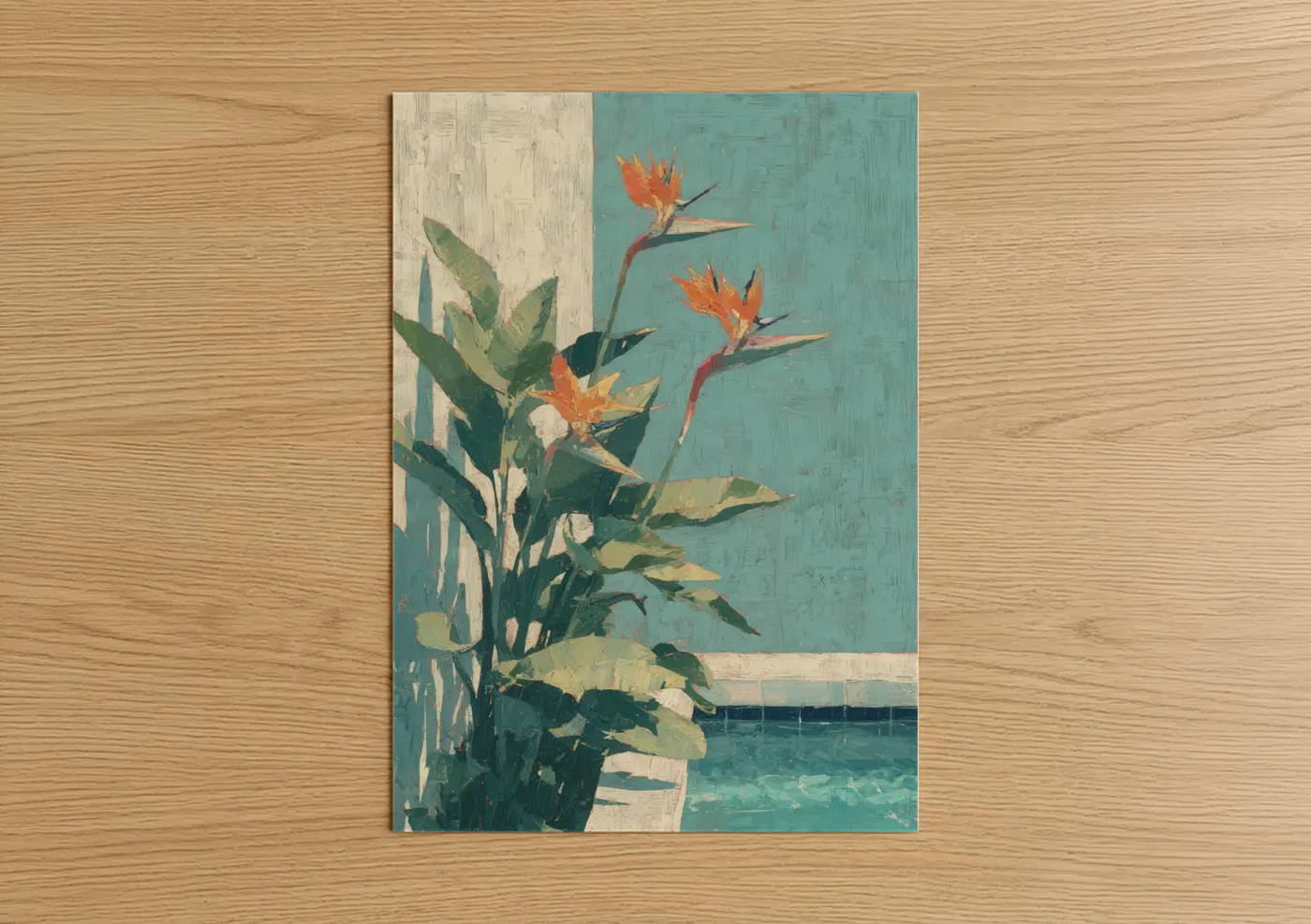 Birds of Paradise Tropical Flower Wall Art