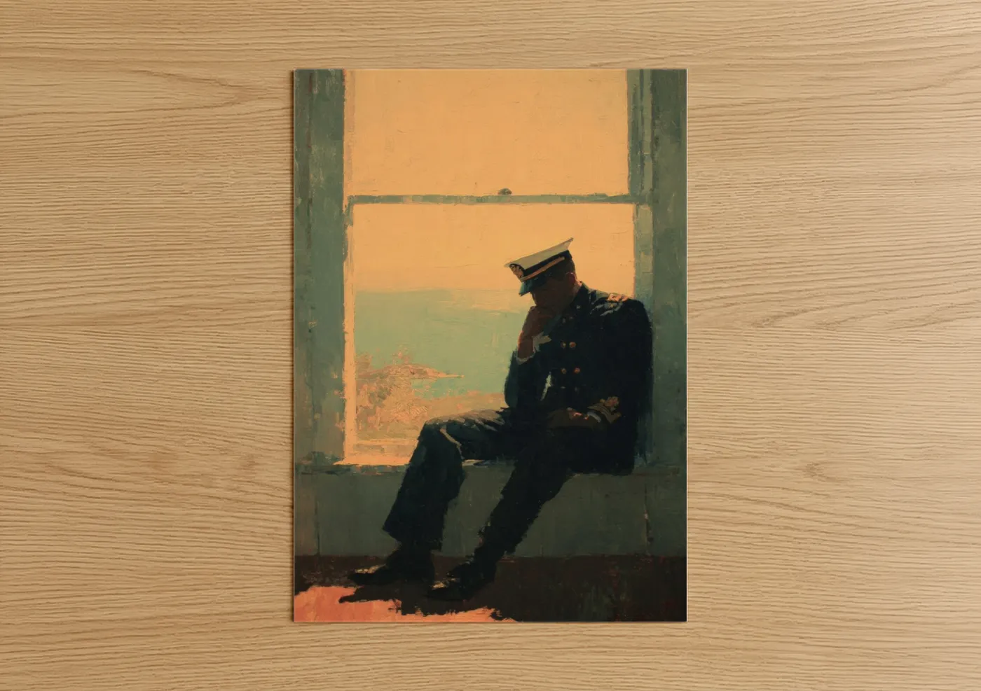 Soldier Window Reflection Veterans Day Wall Art