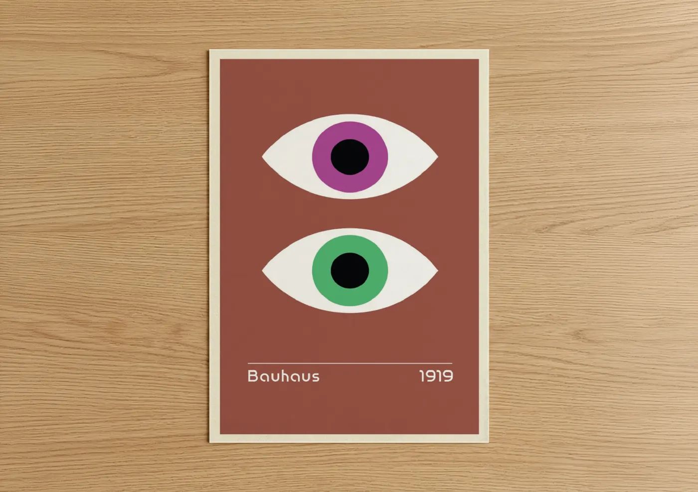 Colorful Abstract Geometric Eyes Wall Art